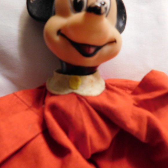 Vintage Mickey Mouse Bean Bag Toy Walt Disney Productions Made In Japan 1950's - Picture 7 of 14